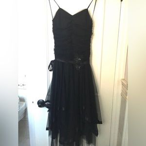 Black tulle cocktail dress